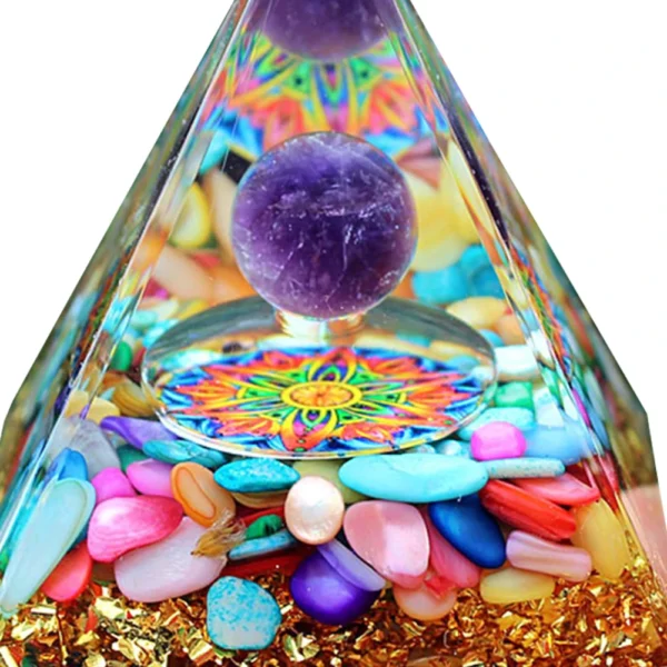 Pyramid Healing Crystals Energy Generator Amethyst Natural Stone Pendulum Reiki Chakra Meditation Tool Room Decorations New - Image 4
