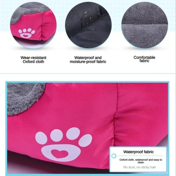 Square Large Dog Bed Soft Cat Sleeping Mat Warm Basket for Dog Waterproof Pet House for Small Dog Cushion Cat - Image 5