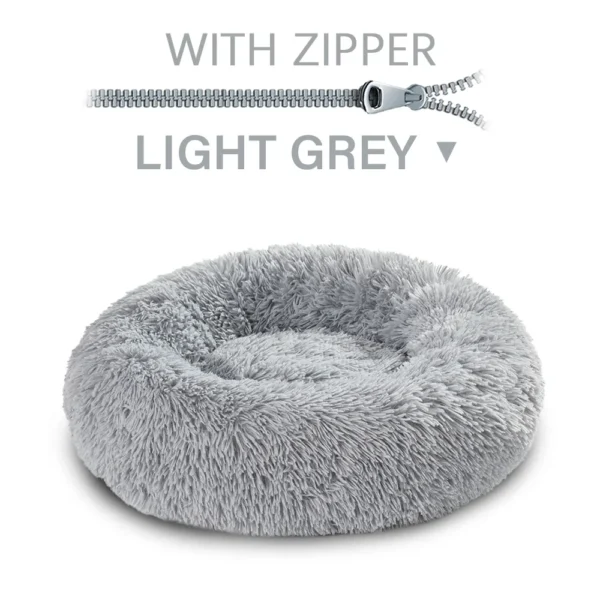 VIP Round Zip Pet Dog Bed Large Small Dog Cat House Long Plush Mat Sofa Dropshipping Super Soft Pet Bed Kennel Dog Calming Bed - Image 5