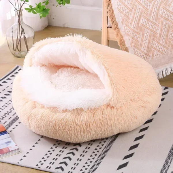 winter dog Plush Round Bed Pet Mattress Warm Soft Comfortable Basket Cat Dog Sleeping Bag Nest for Small Dogs Medium dogs cat - Image 5