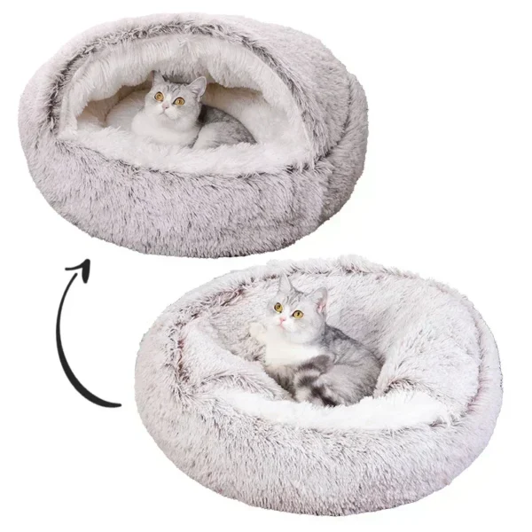 winter dog Plush Round Bed Pet Mattress Warm Soft Comfortable Basket Cat Dog Sleeping Bag Nest for Small Dogs Medium dogs cat - Image 3