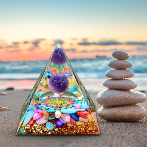 Pyramid Healing Crystals Energy Generator Amethyst Natural Stone Pendulum Reiki Chakra Meditation Tool Room Decorations New - Image 2