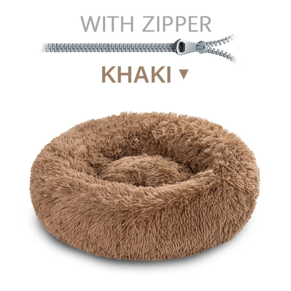 VIP Round Zip Pet Dog Bed Large Small Dog Cat House Long Plush Mat Sofa Dropshipping Super Soft Pet Bed Kennel Dog Calming Bed - Image 6