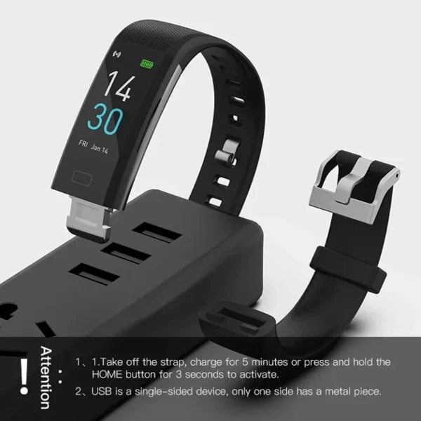 Men's Sports Wristbands Women Bracelet Temperature Measurement Blood Pressure Fitness Heart Rate Pedometer Smart Bracelet Watch - Image 5