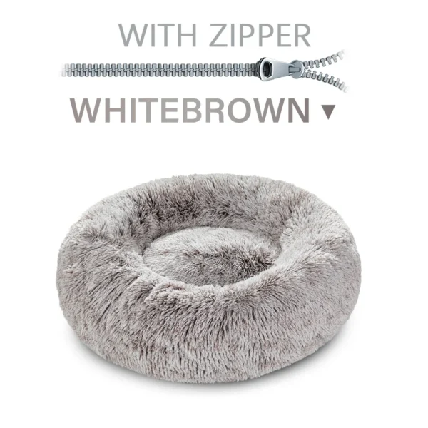 VIP Round Zip Pet Dog Bed Large Small Dog Cat House Long Plush Mat Sofa Dropshipping Super Soft Pet Bed Kennel Dog Calming Bed - Image 3