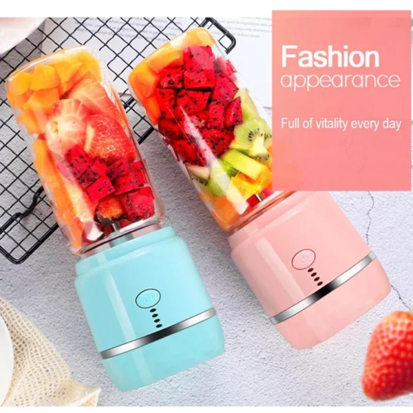 Portable Electric Fruit Juicer Wireless USB Rechargeable 6 Blades Mini Mixer Multifunction Summer Smoothie Blender Machine - Image 4