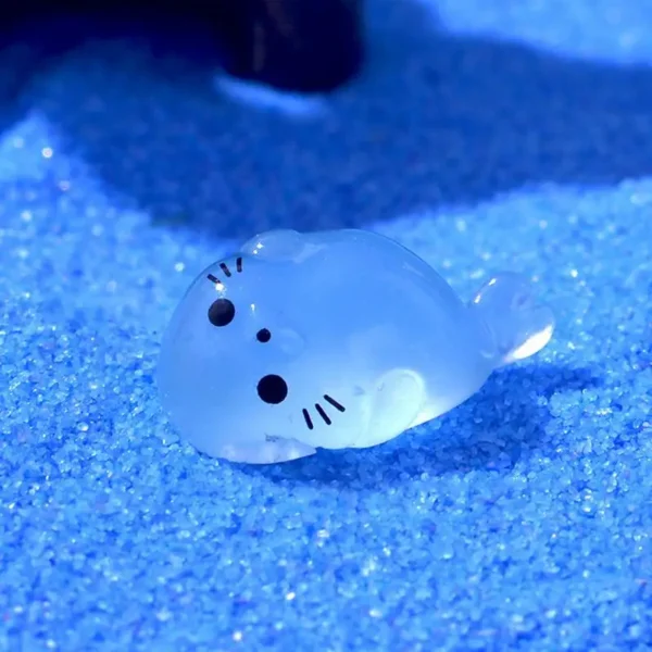 glow in the dark animals Stress Relief Seal Miniature Aquarium Ornament Fairy Garden Decoration For Aquarium Decor - Image 4