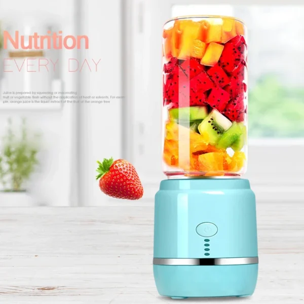 Portable Electric Fruit Juicer Wireless USB Rechargeable 6 Blades Mini Mixer Multifunction Summer Smoothie Blender Machine - Image 2