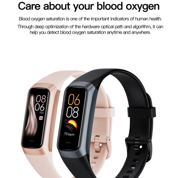 C60 Smart Bracelet Amoled Screen Heart Rate Blood Fitness Tracker SmartBand For Women Men Fashion Sport Smartwatch - Image 2