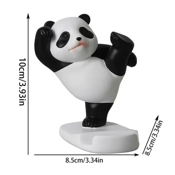 Panda Figurines For Interior Universal Cell Mobile Phone Stand Holder Modern Panda Sculpture Statue Decor Resin Toy Gift - Image 6